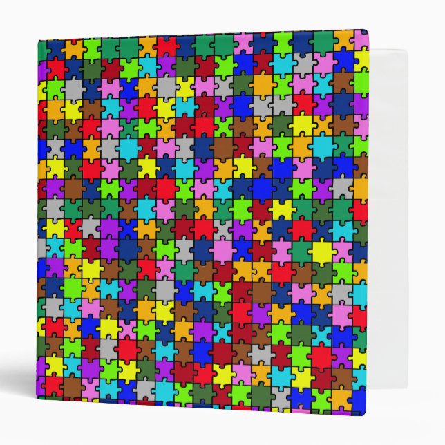 Autism jigsaw 3 ring binder (Front/Inside)