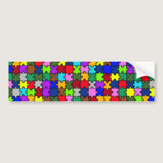 Autism jigsaw bumper sticker