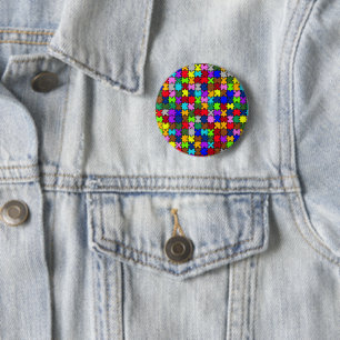 Autism jigsaw button