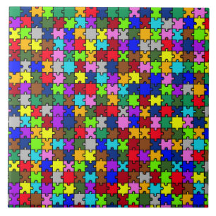 Autism jigsaw ceramic tile