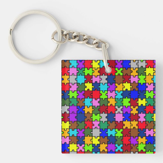 Autism jigsaw keychain (Front)