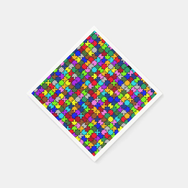 Autism jigsaw napkins (Corner)