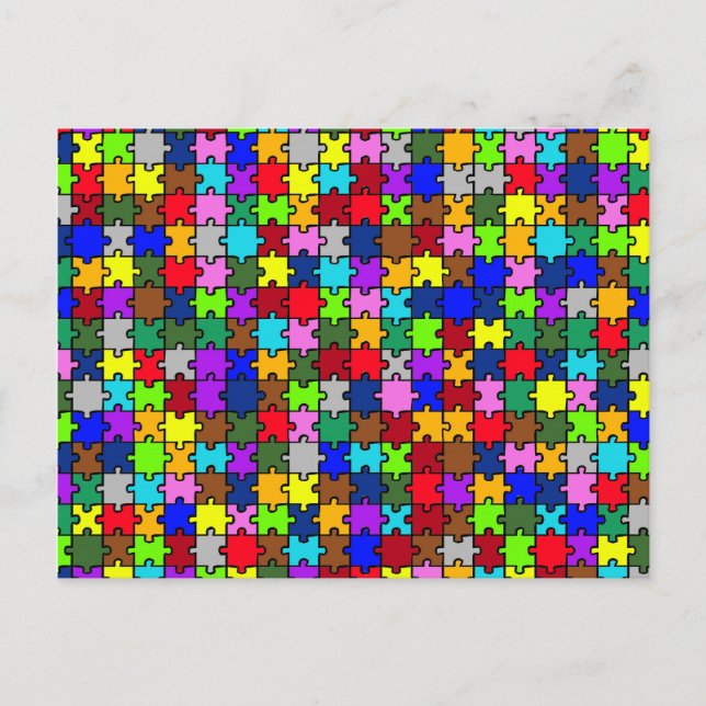 Autism jigsaw postcard (Front)
