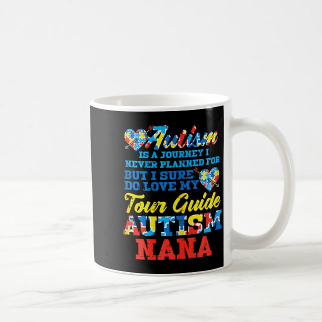 Autism Journey Never Planned Tour Guide Nana Grand Coffee Mug (Right)