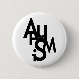 Autism (Jumbled Letters) Pinback Button