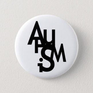 Autism (Jumbled Letters) Pinback Button