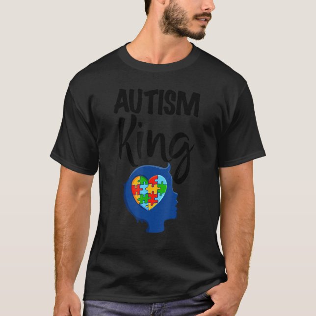 Autism King   Kids Autism Awareness T-Shirt (Front)