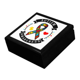 Autism - Large 7.125" Square w/6" Tile Gift Box