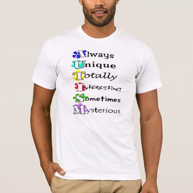 AUTISM letter meaning T-Shirt (Front)