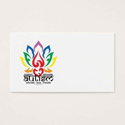 Customizable Autism Lotus Flower Business Cards