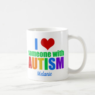 Autism Love Rainbow Pretty Personalized Coffee Mug