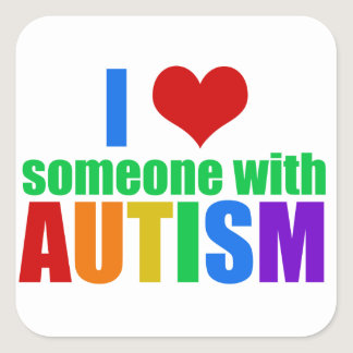 Autism Love Square Sticker