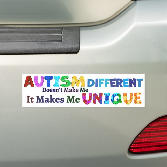 AUTISM Makes Me UNIQUE Car Magnet (In Situ)