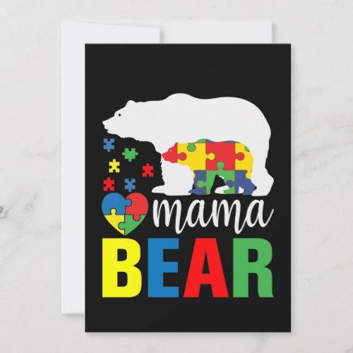 Autism Mama Bear Save The Date