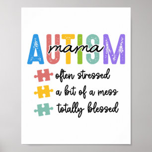 Autism Mama Definition Mom Often Stressed A Bit Of Poster