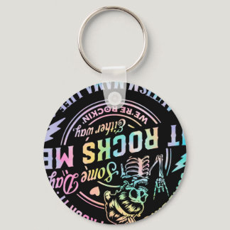 Autism Mama Life Some Days I Rock It Some Days It  Keychain