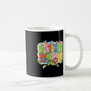 Autism Mama Mom Coquette Bow Autism Awareness Auti Coffee Mug