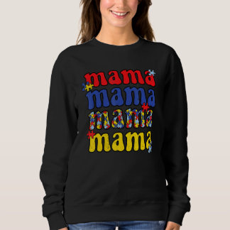 Autism Mama Puzzle Pieces Autism Awareness Sweatshirt