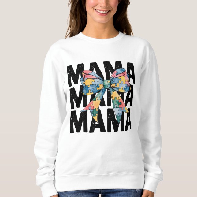 Autism Mama Ribbon Sweatshirt (Front)