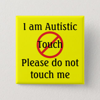 Autism Med Alert No Touch Pinback Button