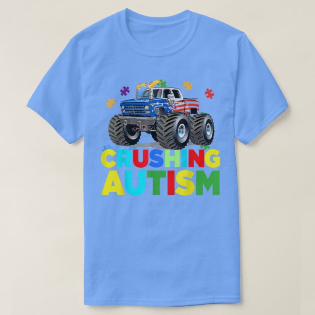 Autism Mega Truck71 T-Shirt (Design Front)