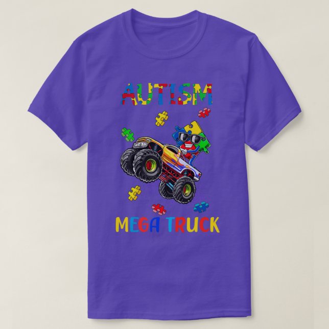 Autism Mega Truck 10 T-Shirt (Design Front)