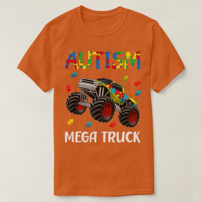 Autism Mega Truck 3 T-Shirt (Design Front)