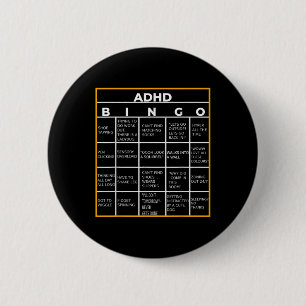 Autism Mental Health Awareness Day Adhd Bingo Funn Button