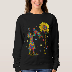 Autism Mom And Son Autism Awareness Puzzle Piece S Sweatshirt