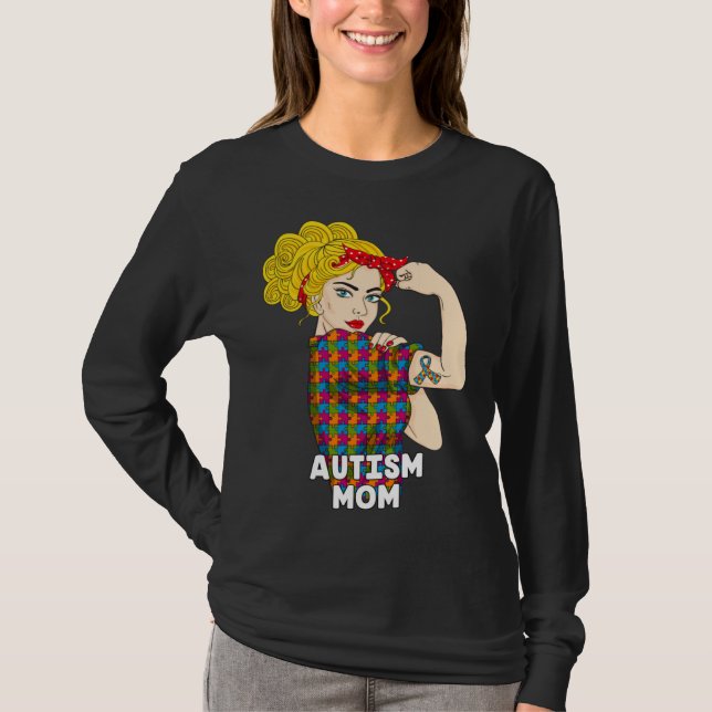 Autism Mom Autism Awareness Kindness Support Autis T-Shirt (Front)
