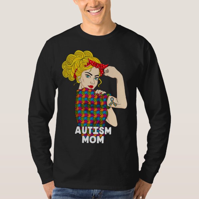 Autism Mom Autism Awareness Kindness Support Autis T-Shirt (Front)