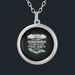 Autism Mom Autism Is A Journey I Never Planned For Silver Plated Necklace<br><div class="desc">Funny Autism Shirt for kids for her for him 
Funny Autism Awareness 2022 Shirt</div>