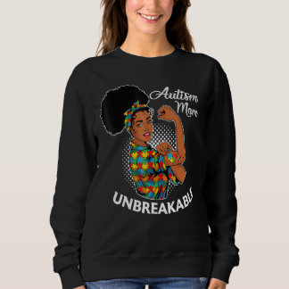 Autism Mom Black Woman Autism Awareness Sweatshirt