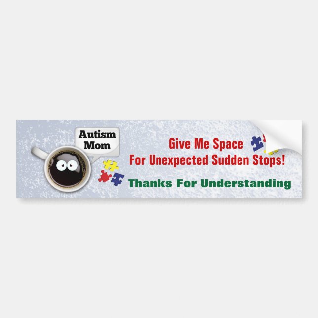 Autism Mom Bumper Sticker (Front)