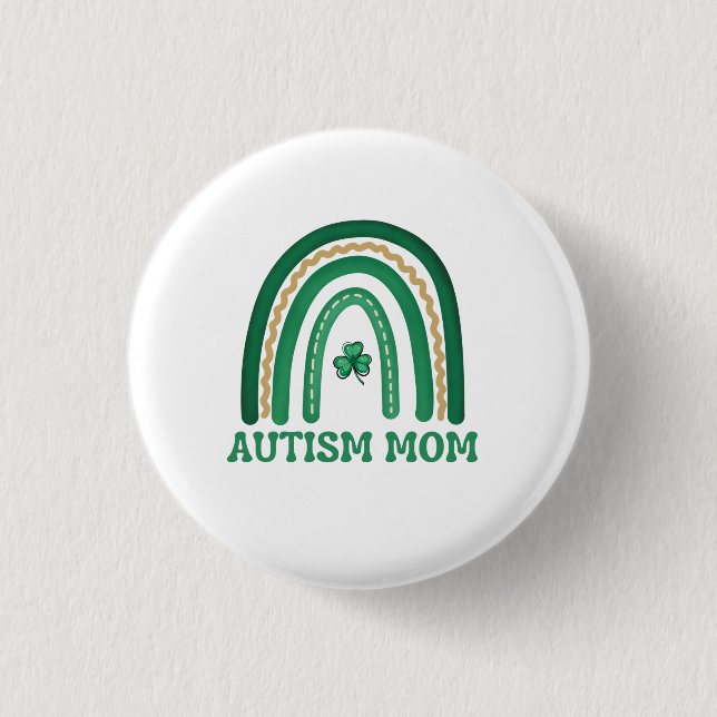 Autism Mom Button, Small, 1¼ Inch Button (Front)