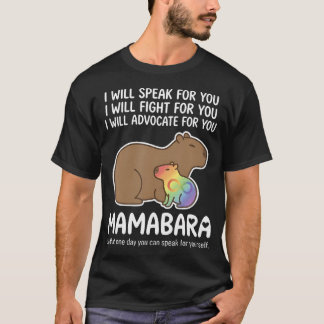Autism Mom Capybara Mamabara Neurodiversity T-Shirt