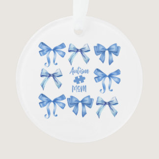 Autism Mom Coquette Ornament Gift for Mom