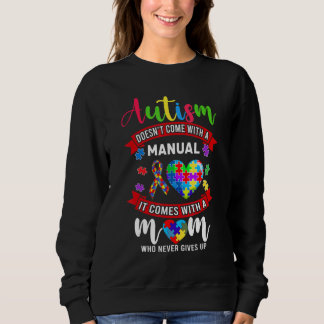 Autism Mom Costume Women Autism Awareness Mom Cute Sweatshirt