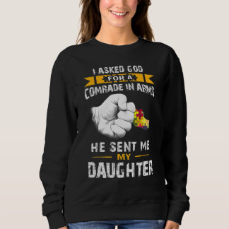 Autism Mom Dad Daughter Autism Awareness Men Women Sweatshirt