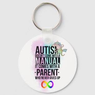 Autism Mom Dad Parent Slogan - Neurodiversity Keychain
