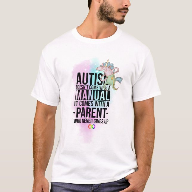 Autism Mom Dad Parent Slogan - Neurodiversity T-Shirt (Front)