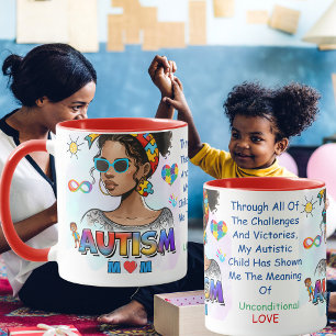 Autism Mom" Empowerment Customizable Mug