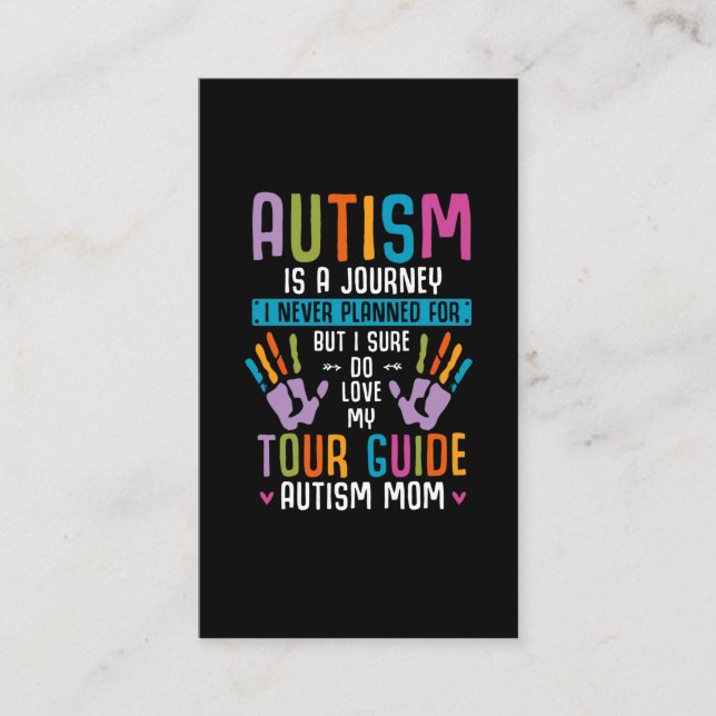 Autism Mom Family Member Support Autistic Children Business Card (Front)