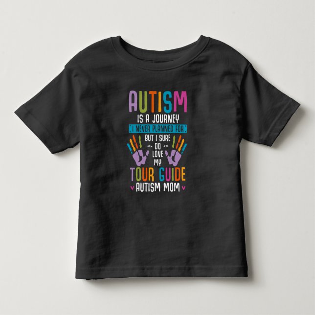 Autism Mom Family Member Support Autistic Children Toddler T-shirt (Front)