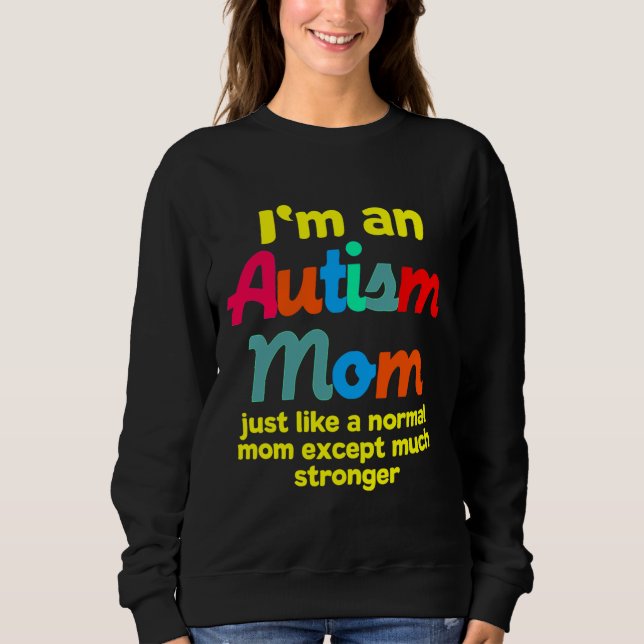 Autism Mom God Autistic Awareness Family Matching Sweatshirt (Front)