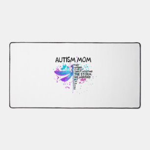 Autism Mom I Am The Storm Shirt, Dragonfly Shirt, Desk Mat