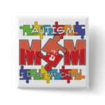 Autism Mom - I Love My Child Pinback Button