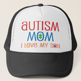 Autism Mom I Love My Son Trucker Hat