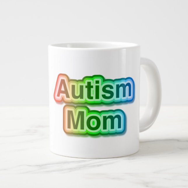 Autism Mom Jumbo gift mug (Front Right)