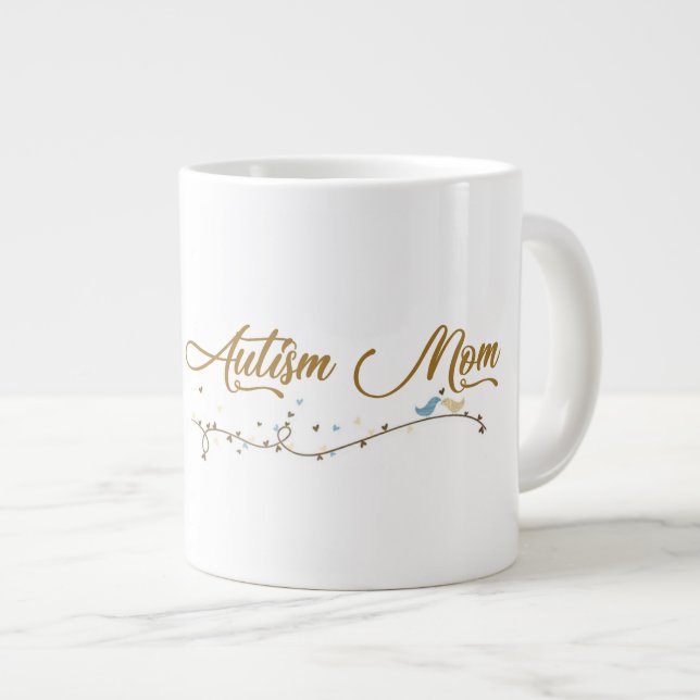 Autism Mom - Jumbo Mug (Front Right)